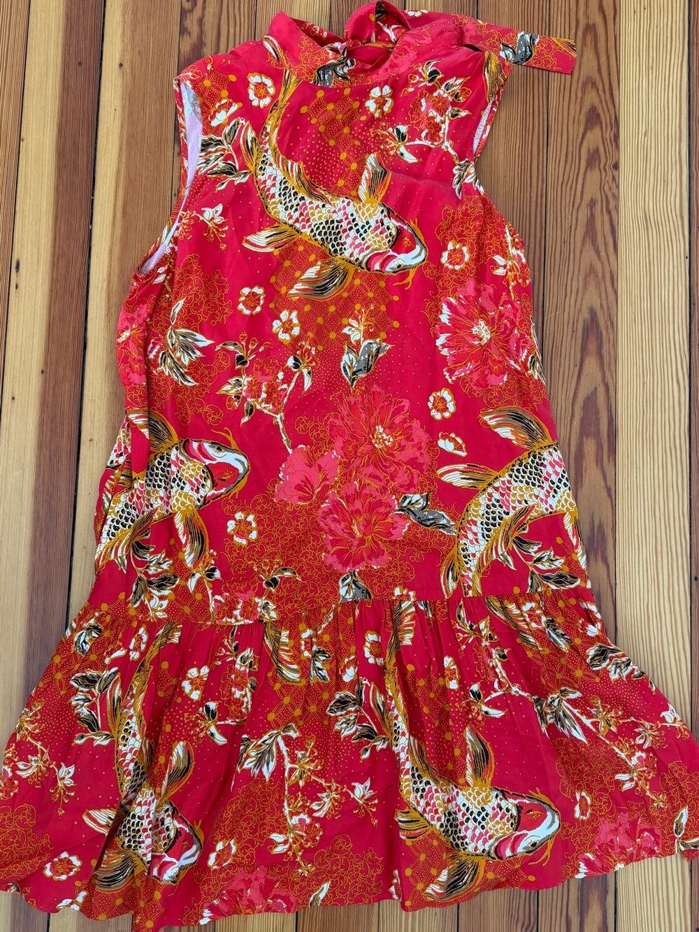 Superdry Gold Koi fish dress size 10 US